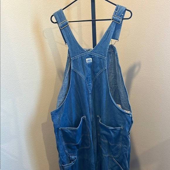 Liberty Denim Overalls with Green Accent - Picture 4 of 6